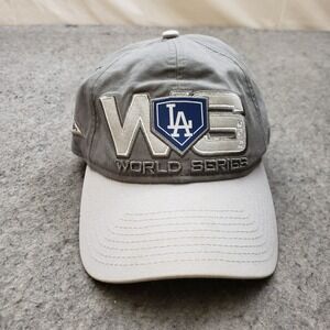 Los Angeles Dodgers Hat Cap‎ Mens Strap Back Gray Baseball New Era World Series